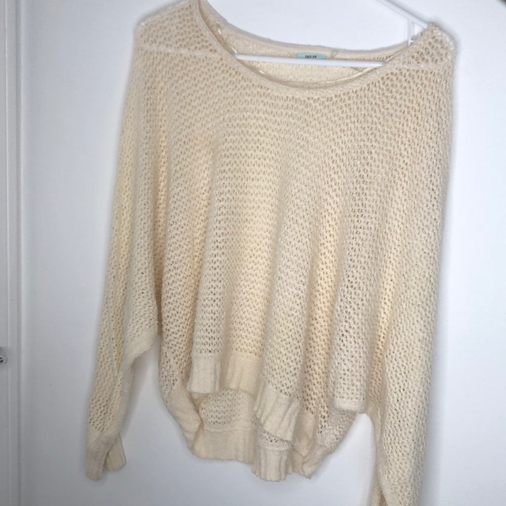 Cream Light-Weight Knit Sweater